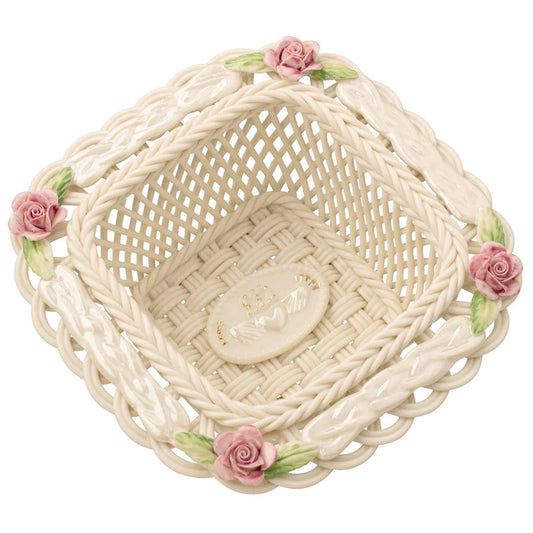 Belleek Claddagh Friendship Basket