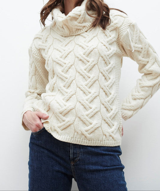 Aran Woollen Mills Cowl Neck Sweater