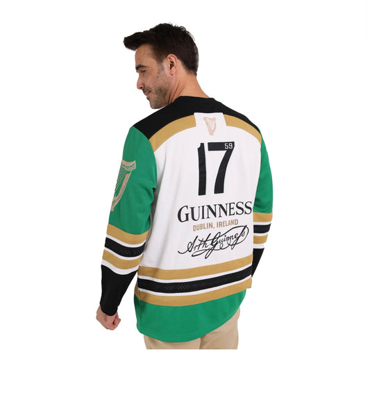 Guinness Green and White Toucan Hockey Jersey