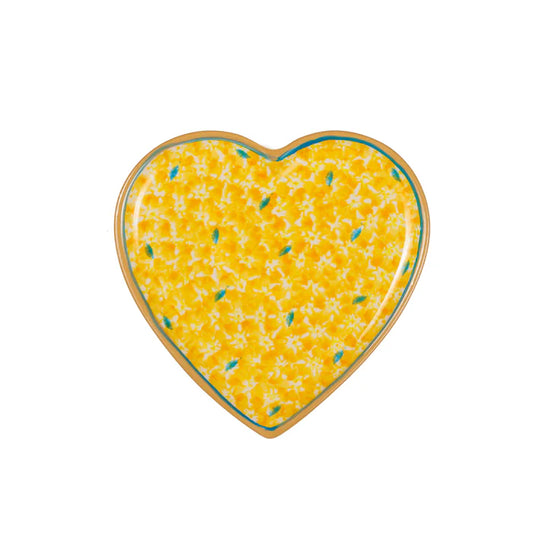 Nicholas Mosse Yellow Lawn Heart Plate