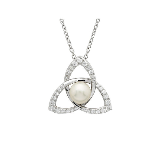 SS Swar. Trinity Pearl Necklace