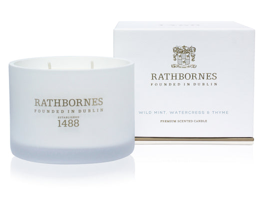 Rathbornes Classic Wild Mint, Watercress & Thyme  2 Wick Candle