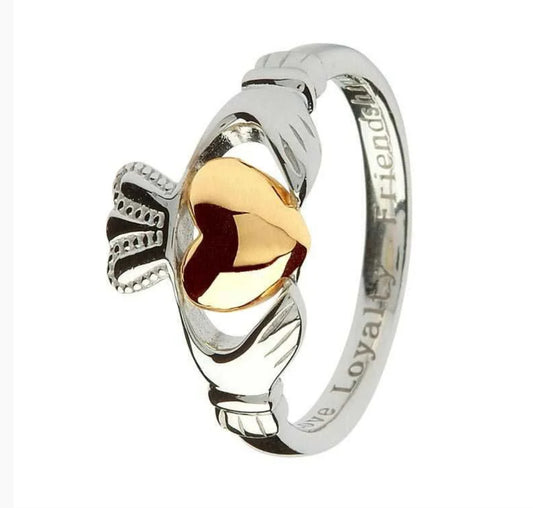 ShanOre SS and 10K. Ladies Comfort Claddagh Ring
