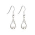 Solvar Sterling Silver Trinity Claddagh Drop Earrings