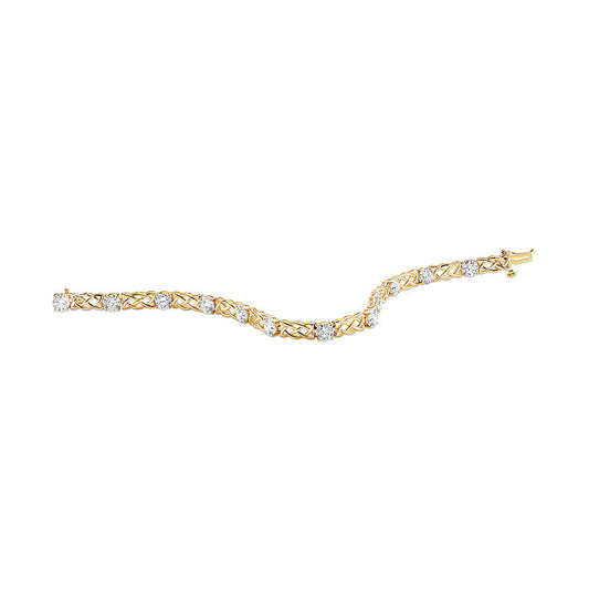 14kt Gold Lab Diamond Celtic Bracelet