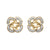 14K. Rd. Celtic Diamond Stud Ea