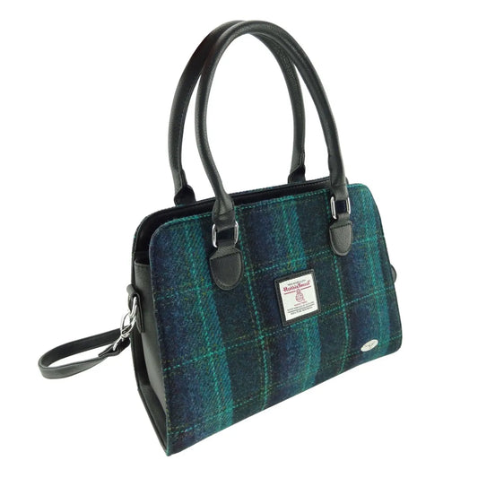 Authentic Tartan Harris Tweed Midi Tote Bag