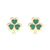 Solvar 10k Malachite Shamrock Stud Earrings
