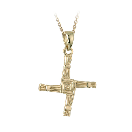 10K. Gold St. Brigid's Cross Necklace