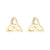Solvar 10k CZ Trinity Knot Stud Earrings