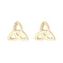 Solvar 10k CZ Trinity Knot Stud Earrings