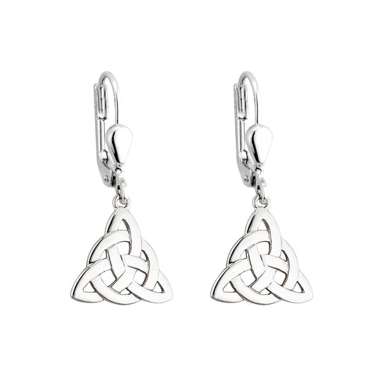 Sterling Silver Celtic Knot Drop Earrings