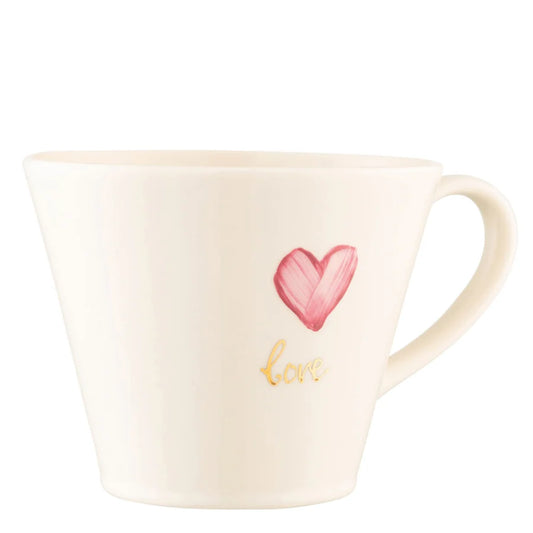 Belleek Flared Love Hand Painted Mug