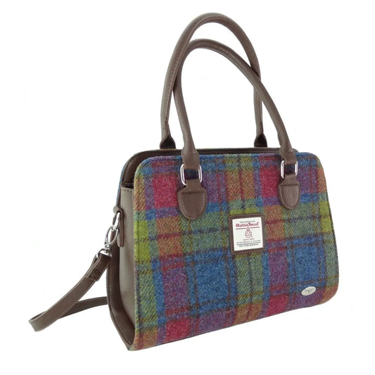 Authentic Tartan Harris Tweed Midi Tote Bag