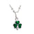 Solvar Rhodium Enamel Shamrock Necklace