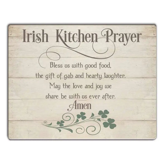 Irish Kitchen Prayer Cutting Board
