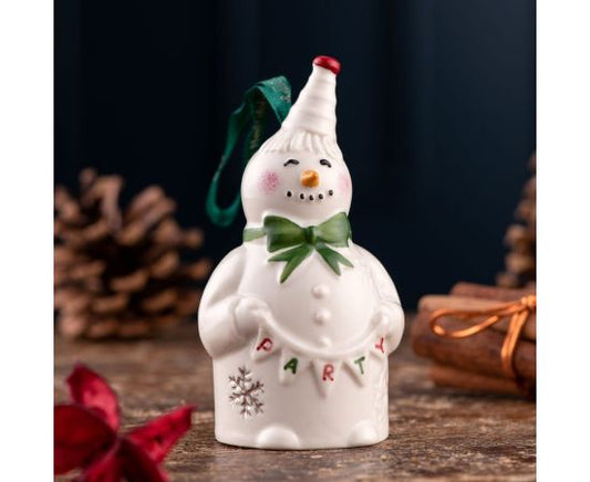 Belleek Classic Party Snowman Ornament