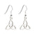 Solvar Rhodium Celtic Trinity Drop Earrings