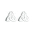 Solvar Rhodium Trinity Stud Earrings
