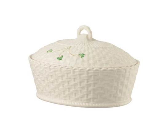 Belleek Shamrock Oval Dish