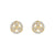 Solvar 10K. Gold & CZ Set Trinity Knot Stud Earrings