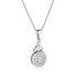 Solvar Sterling Silver Cluster CZ Trinity Knot Necklace