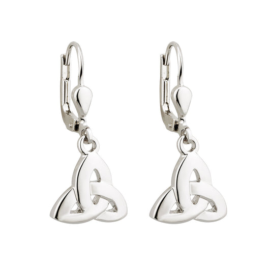 Silver Plated Trinity Drop Earrings