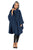 Hourihan Knee Length Donegal Tweed Cape in Blue