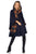 Hourihan Double Lined Mid-Calf Cape in Navy