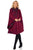Hourihan Double-Lined Mid-Calf Cape in Claret