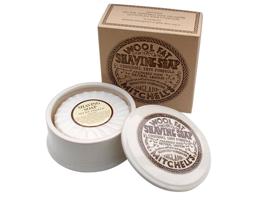 Mitchell's Shaving Soap with Ceramic Soap Dish