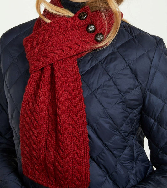 Aran Woollen Mills Merino Button Loop Scarf