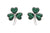 ShanOre Sterling Silver Malachite Shamrock Stud Earrings
