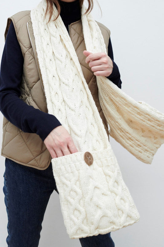 Super Soft Merino Wool Pocket Scarf