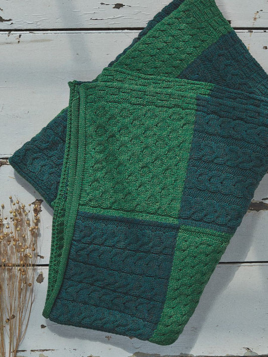 Aran Woollen Mills Patchwork Merino Wool Throw