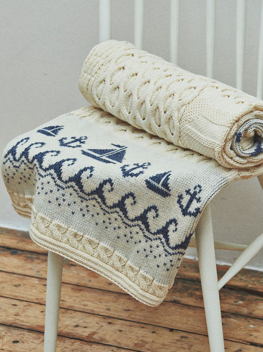 Aran Woollen Mills 100% Merino Wild Atlantic Throw