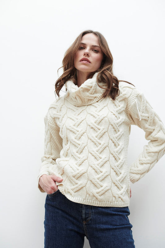 Aran Woollen Mills Cowl Neck Sweater