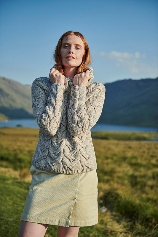 Aran Woollen Mills Cowl Neck Sweater
