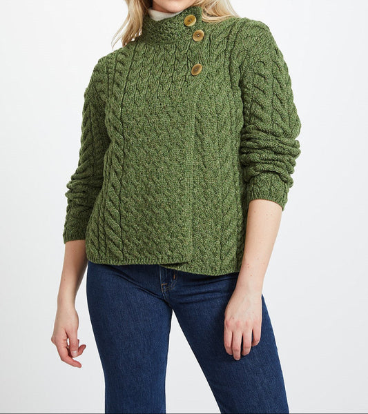 Aran Woollen Mills Super Soft Merino 3 Button Sweater