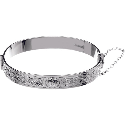Warrior Bangle 9 MM Sterling Silver