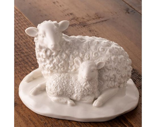 Belleek Classic Sheep and Lamb Figurine