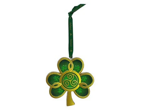 Shamrock Hanging Ornament - Celtic Spirit Spiral