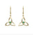 14K. Emerald Drop Trinity Earri