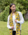 Erin Knitwear Sketched Sheep Scarf - Mustard