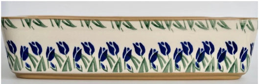 Blue Blooms Large Rectangular Oven Dish