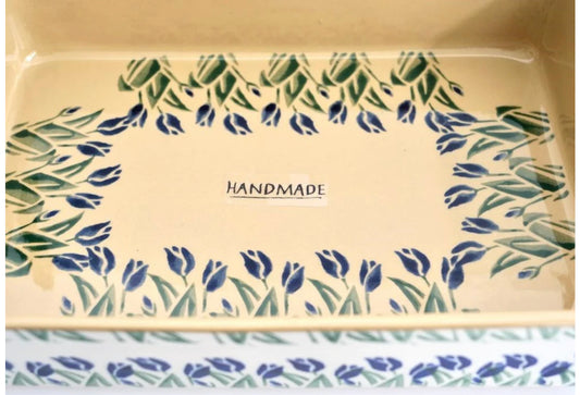 Blue Blooms Large Rectangular Oven Dish