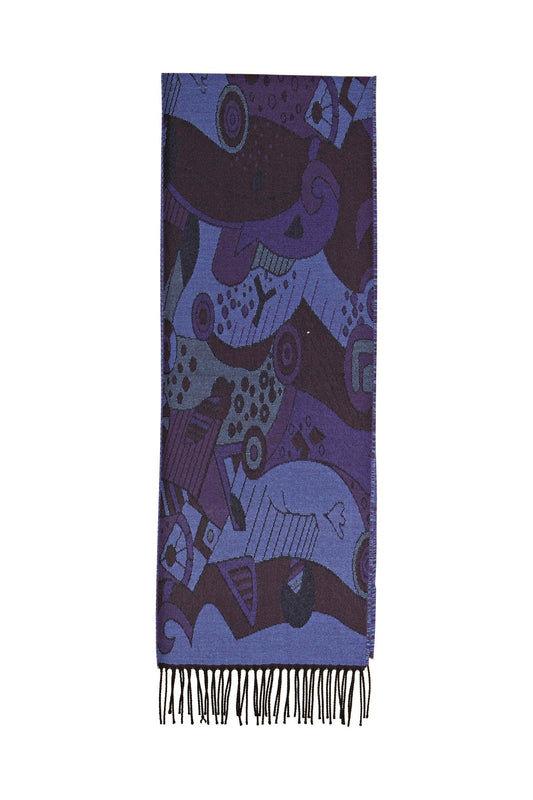 Jimmy Hourihan Brightly Colored Abstract Scarf
