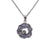 Keith Jack Rocks and Rivers SS & 10K. Round Pendant with Blue Topaz