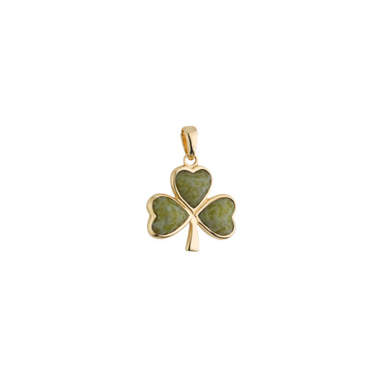Solvar 14K Gold and Connemara Shamrock Necklace