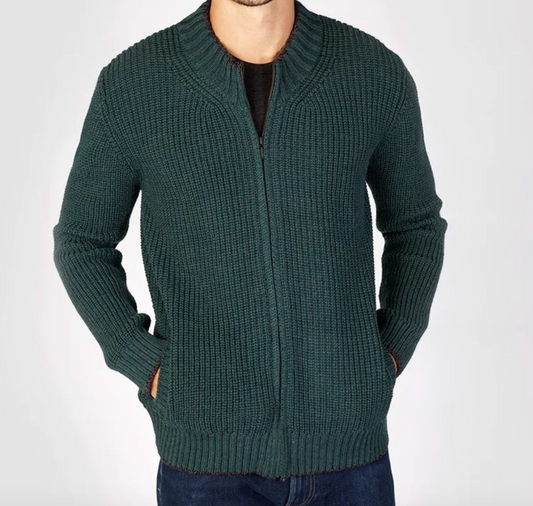 Men's Rockbrook Zipped Ribbed Cardigan